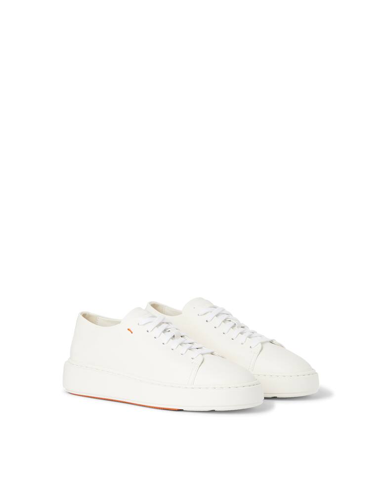 rinascente Santoni Leather sneakers - white