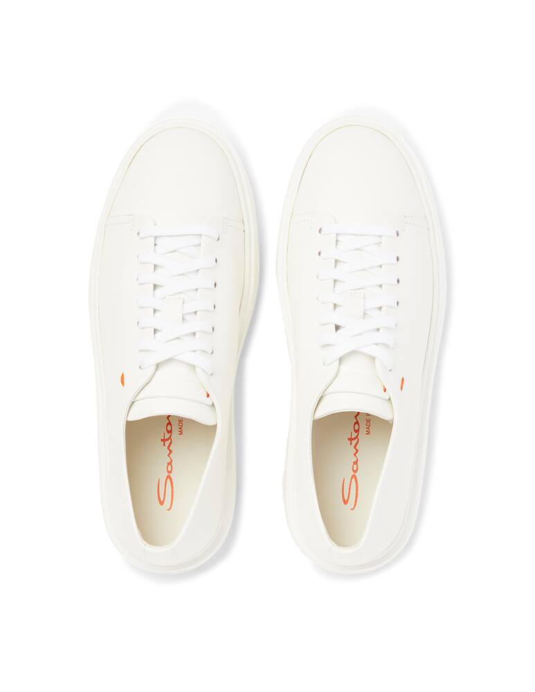 rinascente Santoni Leather sneakers - white