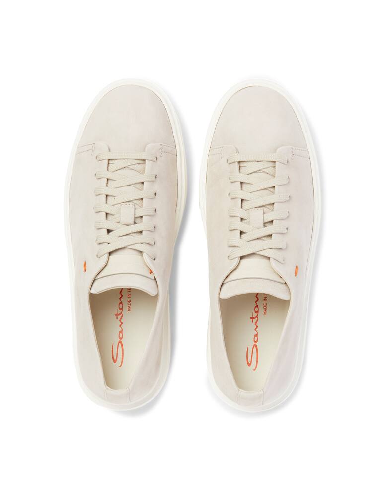 rinascente Santoni Sneakers in pelle scamosciata - bianco