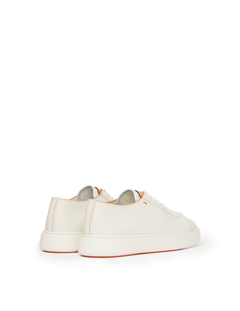 rinascente Santoni Sneakers bassa in pelle clean icon - bianco