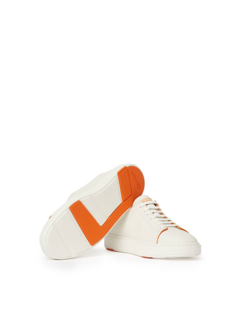 rinascente Santoni Sneakers bassa in pelle clean icon - bianco