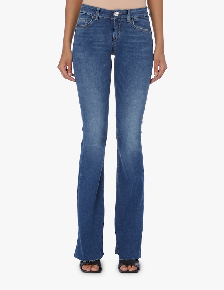 rinascente Liu Jo Jeans a zampa e vita bassa - blu