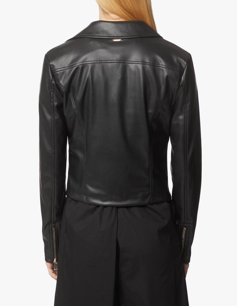 rinascente Liu Jo Faux leather biker jacket - black