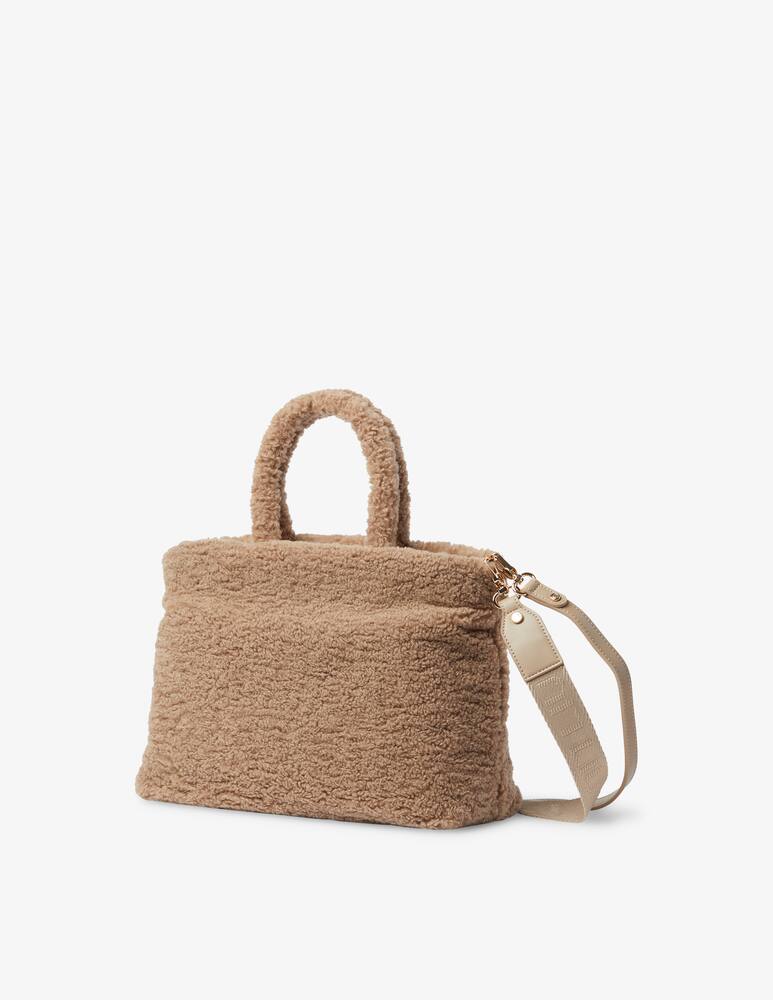 rinascente Liu Jo Acha medium teddy tote bag- Marrone - Brown