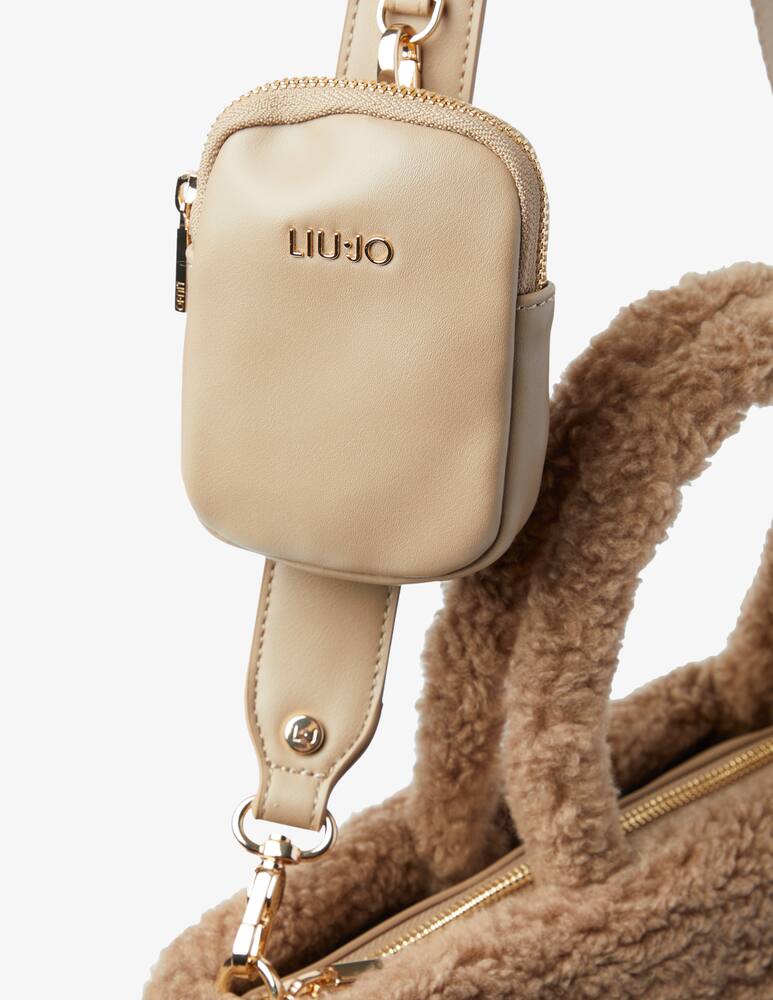 rinascente Liu Jo Acha medium teddy tote bag- Marrone - Brown