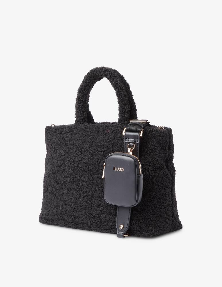 rinascente Liu Jo Acha medium teddy tote bag - Black