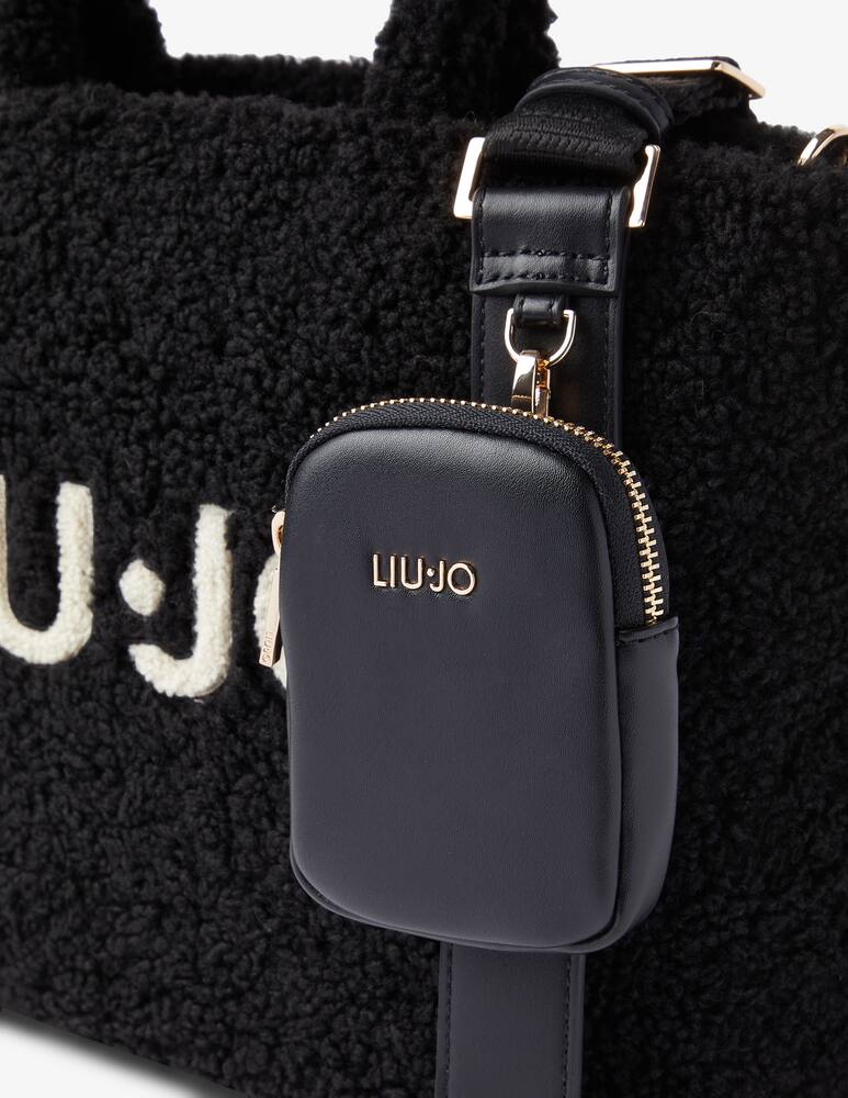 rinascente Liu Jo Acha medium teddy tote bag - Black