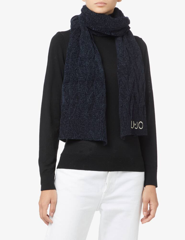 rinascente Liu Jo Sciarpa in ciniglia con logo - Nero