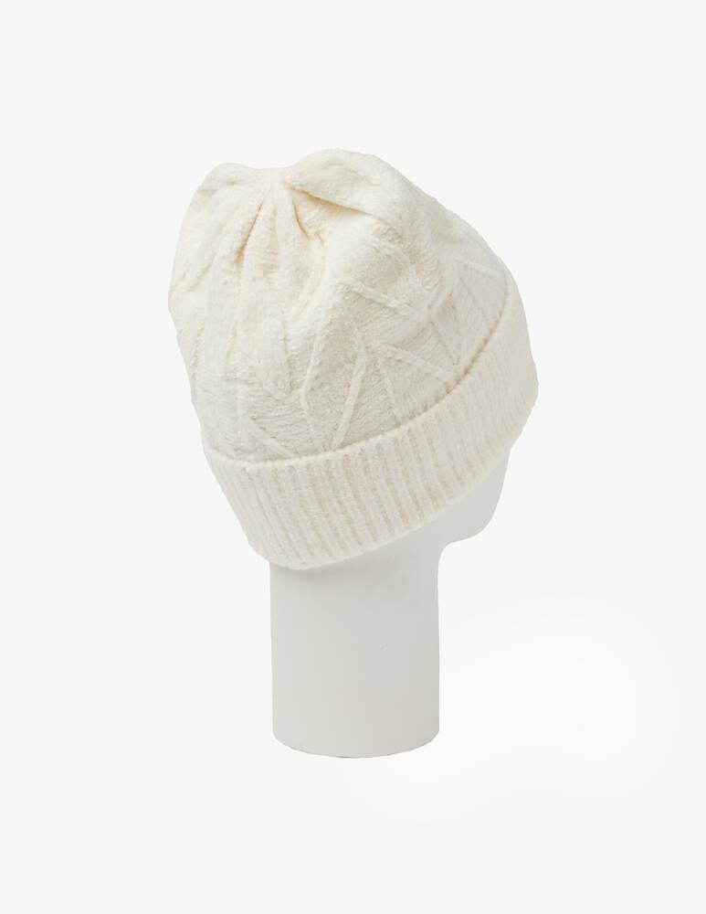 rinascente Liu Jo Chenille beanie hat with logo - White
