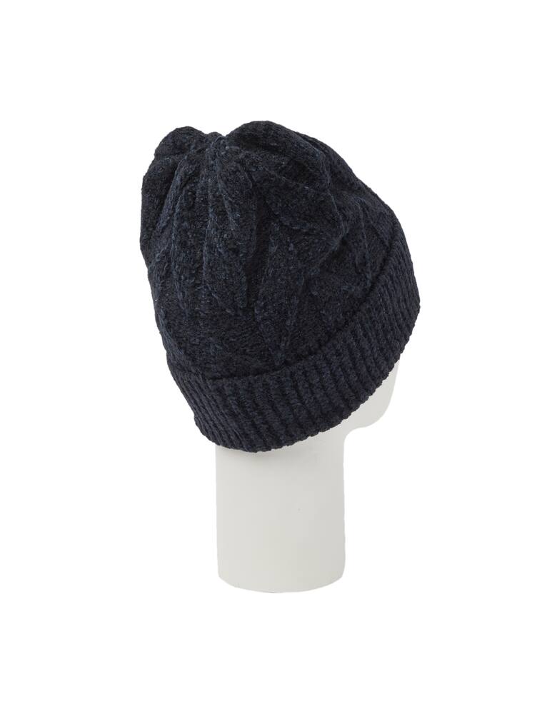 rinascente Liu Jo Cappellino a cuffia in ciniglia con logo - Nero