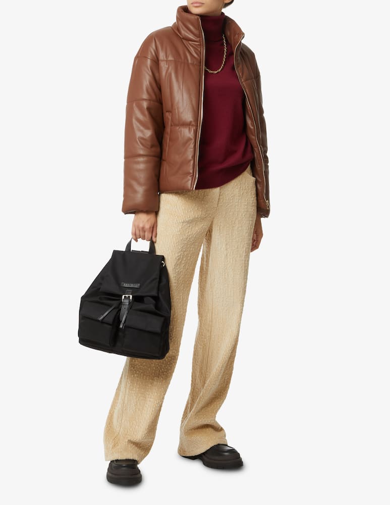 rinascente Liu Jo Faux leather bomber jacket - Brown