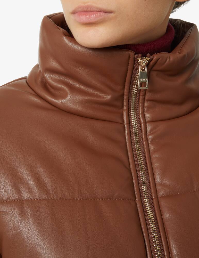 rinascente Liu Jo Faux leather bomber jacket - Brown