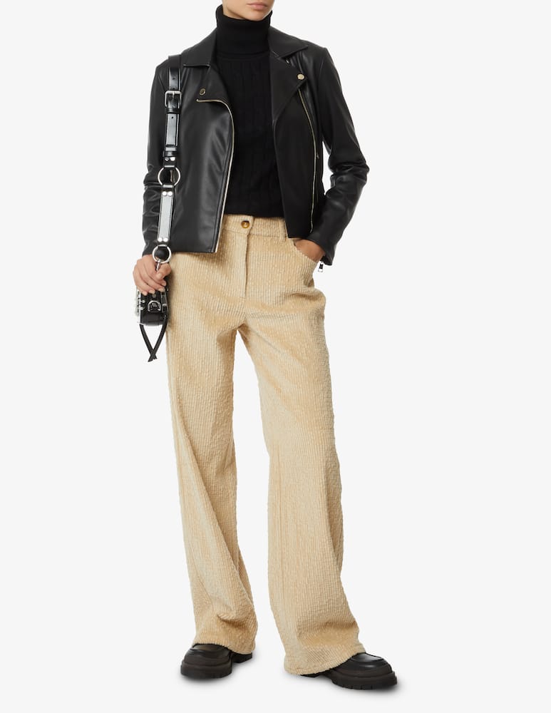 rinascente Liu Jo Faux leather biker jacket - Black