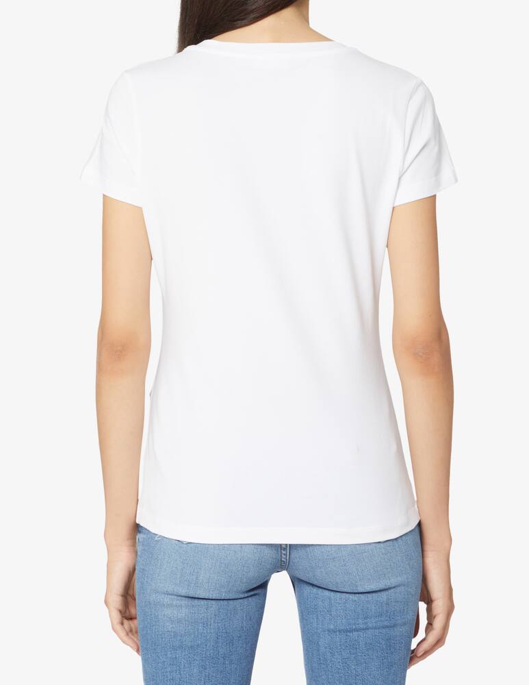 rinascente Liu Jo Cotton t-shirt with glitter logo - White