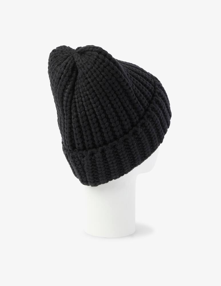 rinascente Liu Jo Chenille beanie hat with logo - Black