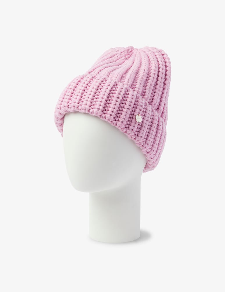 rinascente Liu Jo Cappellino a cuffia in ciniglia con logo - Rosa