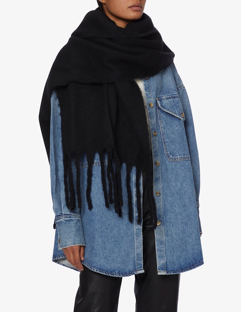 rinascente Liu Jo Brushed maxi stole - Black