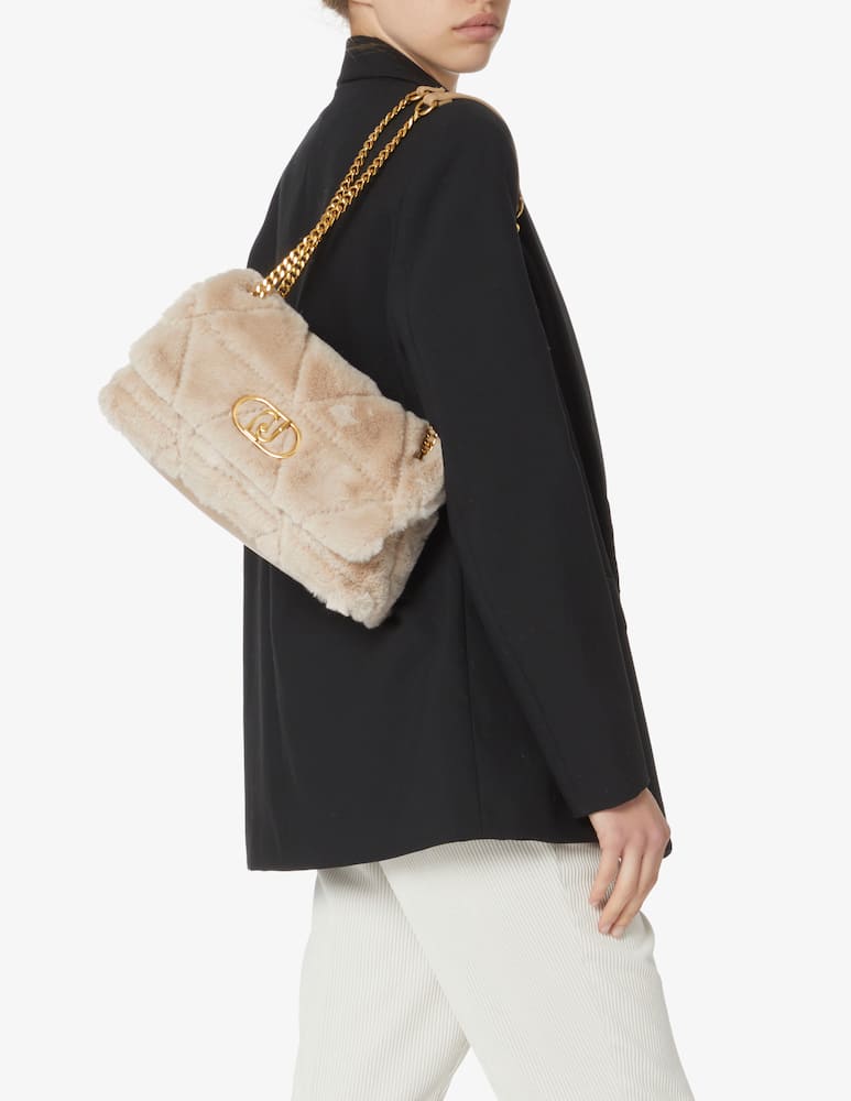rinascente Liu Jo Borsa a tracolla in pelliccia sintetica Hema - Beige