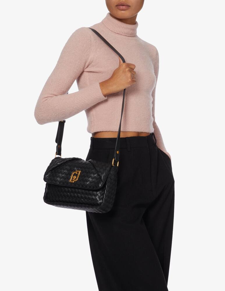 rinascente Liu Jo Ely woven crossbody bag - Black