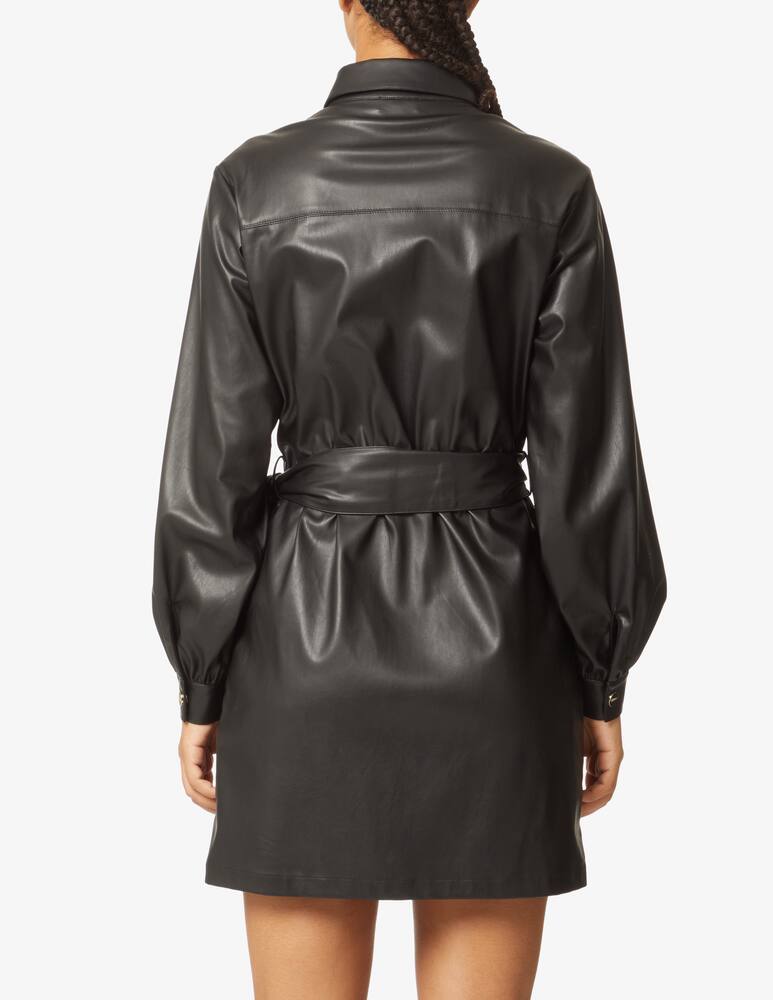 rinascente Liu Jo Long sleeved mini dress with belt - Black