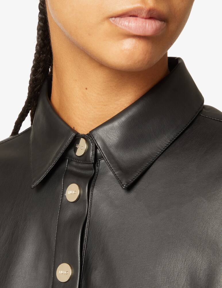 rinascente Liu Jo Long sleeved mini dress with belt - Black