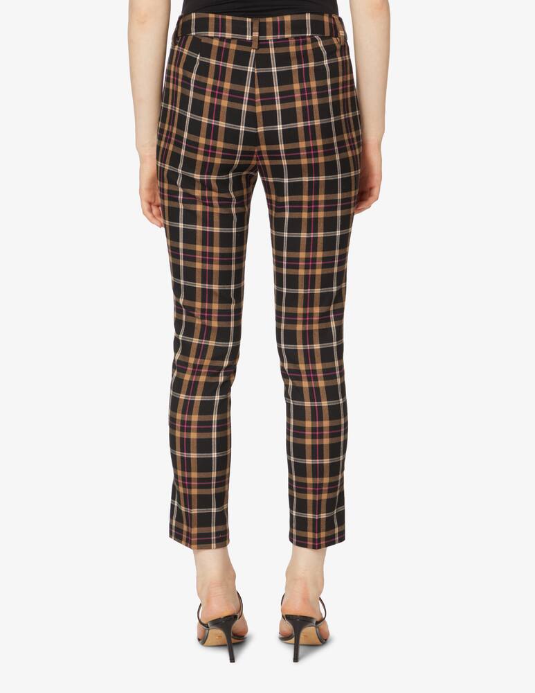 rinascente Liu Jo Pantalone a sigaretta con vita media e stampa check - Marrone