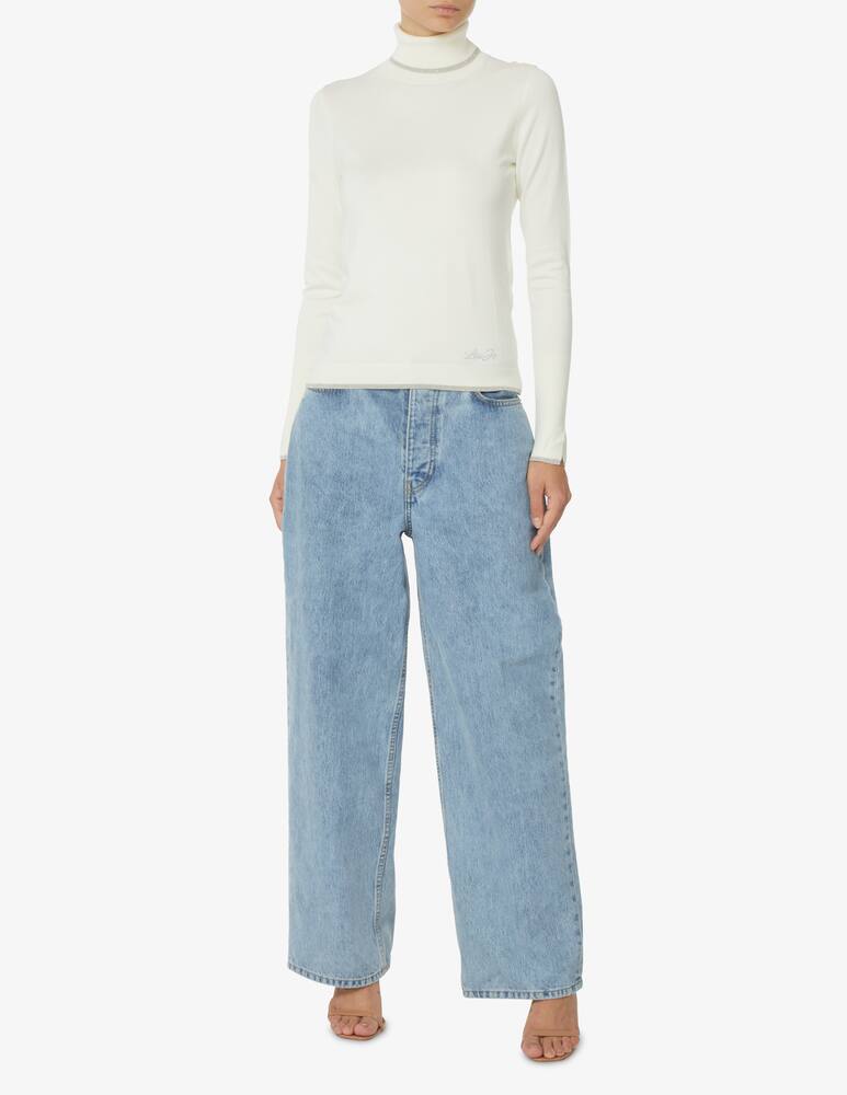 rinascente Liu Jo Maglia in viscosa con dettaglio lurex - Bianco