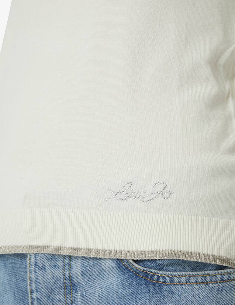 rinascente Liu Jo Maglia in viscosa con dettaglio lurex - Bianco