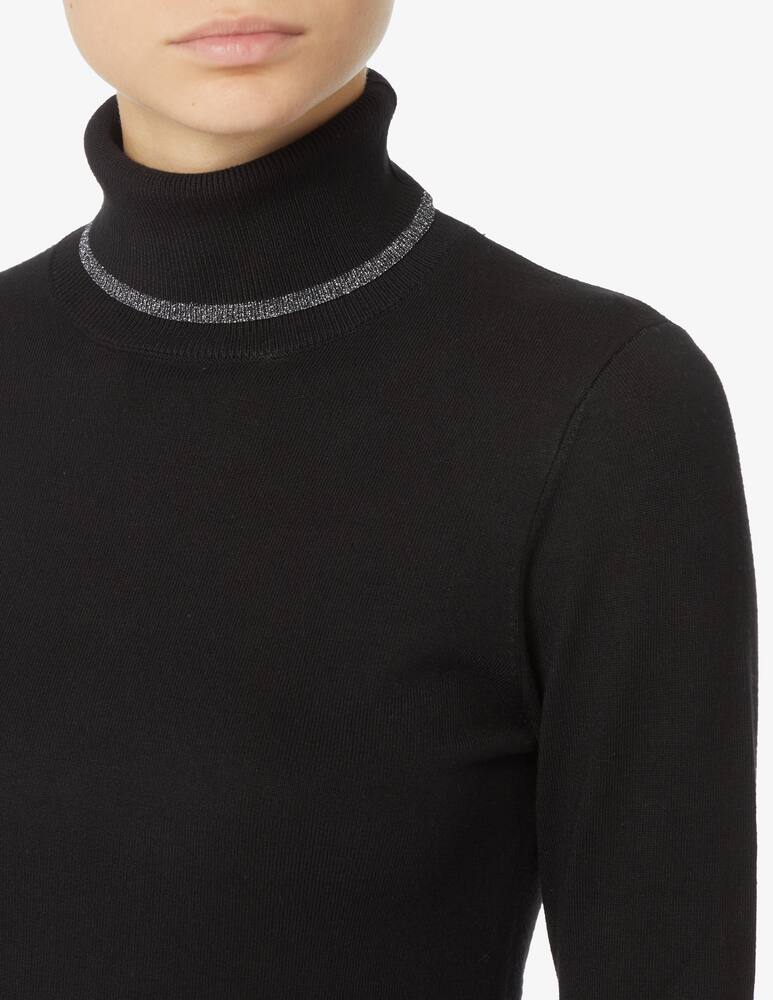 rinascente Liu Jo Viscose tee with lurex detail - Black