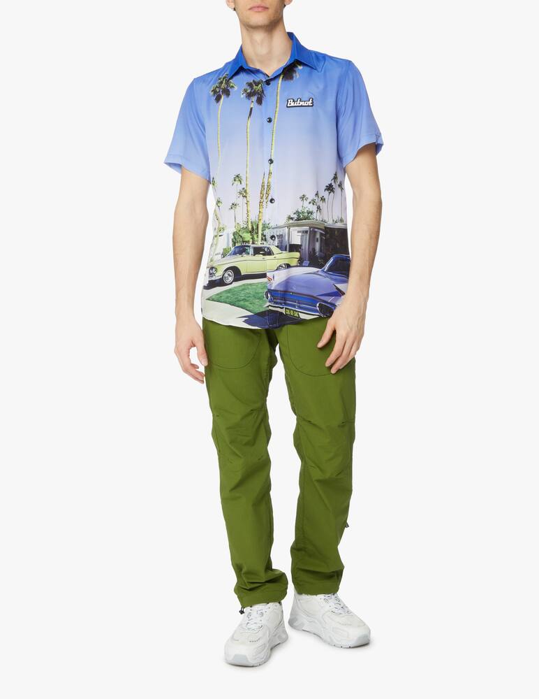 rinascente But Not Palms print short sleeve shirt - blue