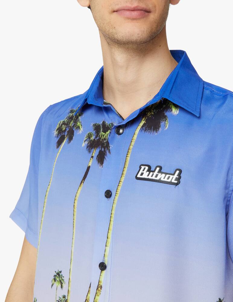 rinascente But Not Palms print short sleeve shirt - blue