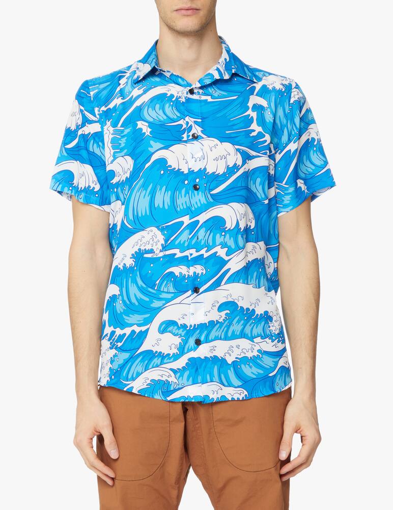 rinascente But Not Wave print short sleeve shirt - blue