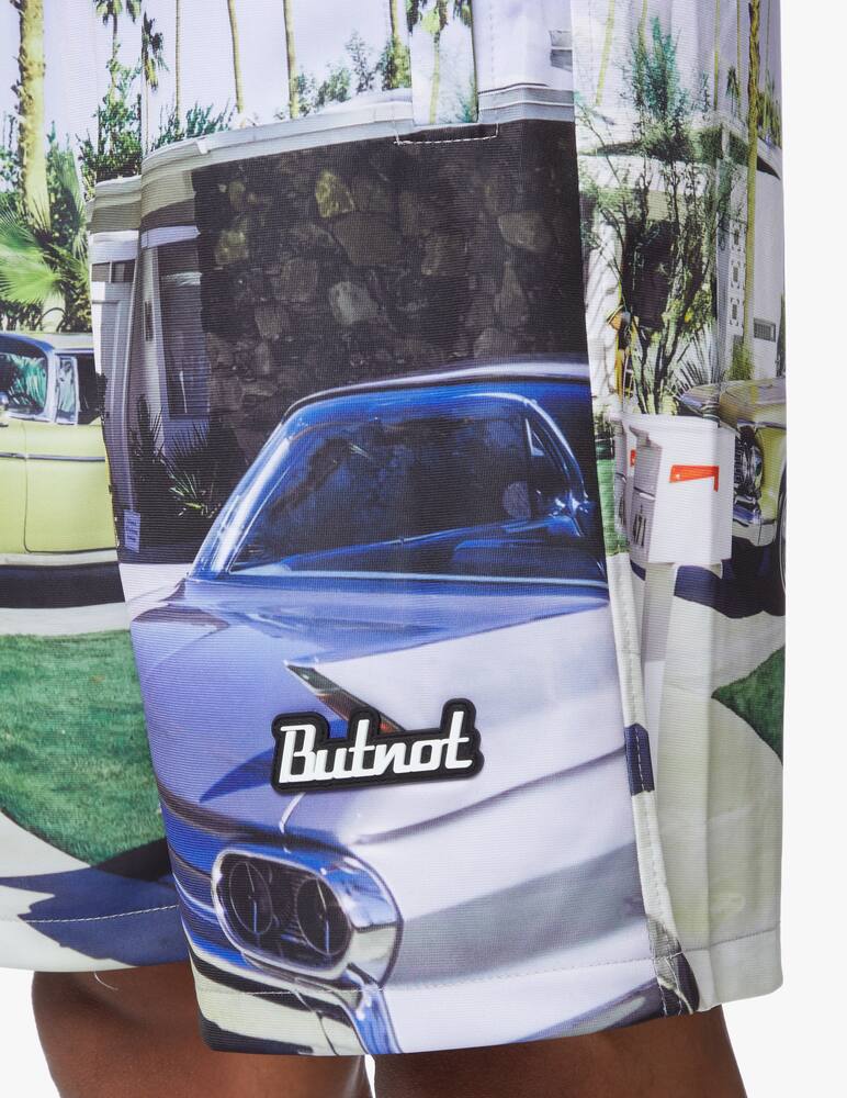 rinascente But Not Bermuda acetato stampa palme - blu