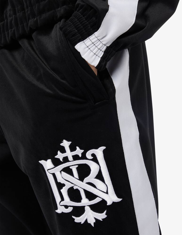 rinascente But Not Gothic embroidery velvet sweatpants - Black