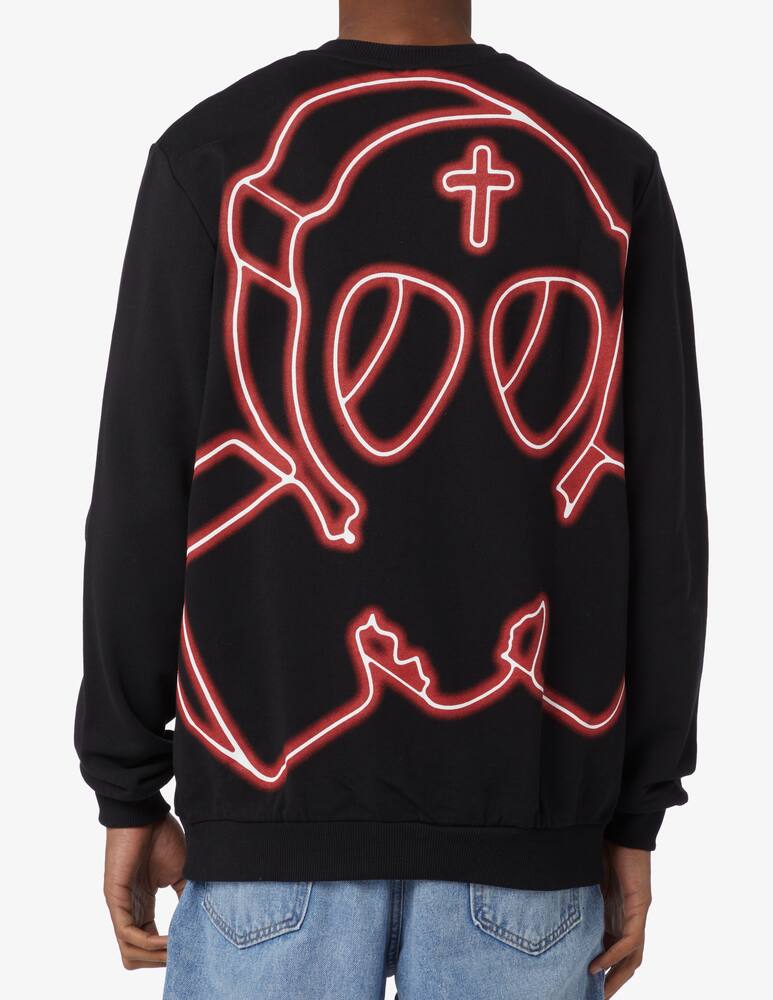 rinascente But Not Felpa girocollo logo neon back - Nero