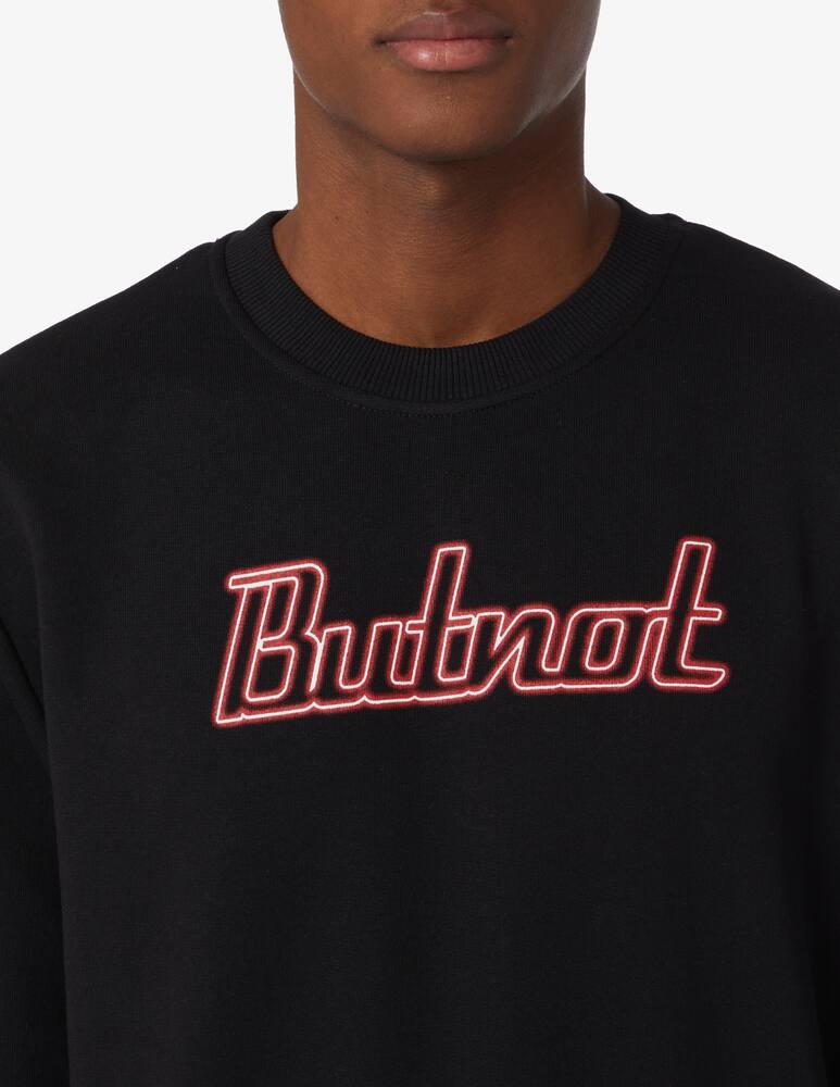 rinascente But Not Felpa girocollo logo neon back - Nero