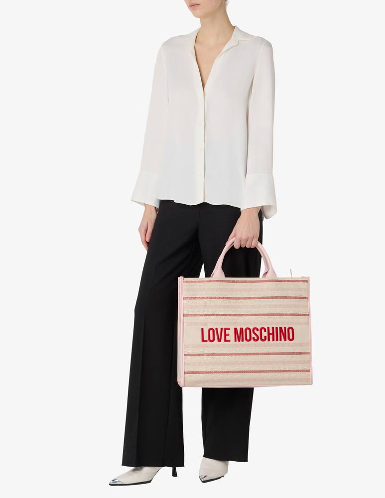 rinascente Love Moschino Canvas logo tote L