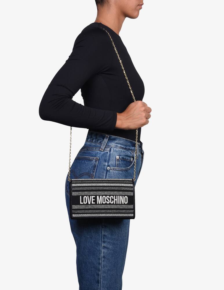 rinascente Love Moschino Canvas chain pochette