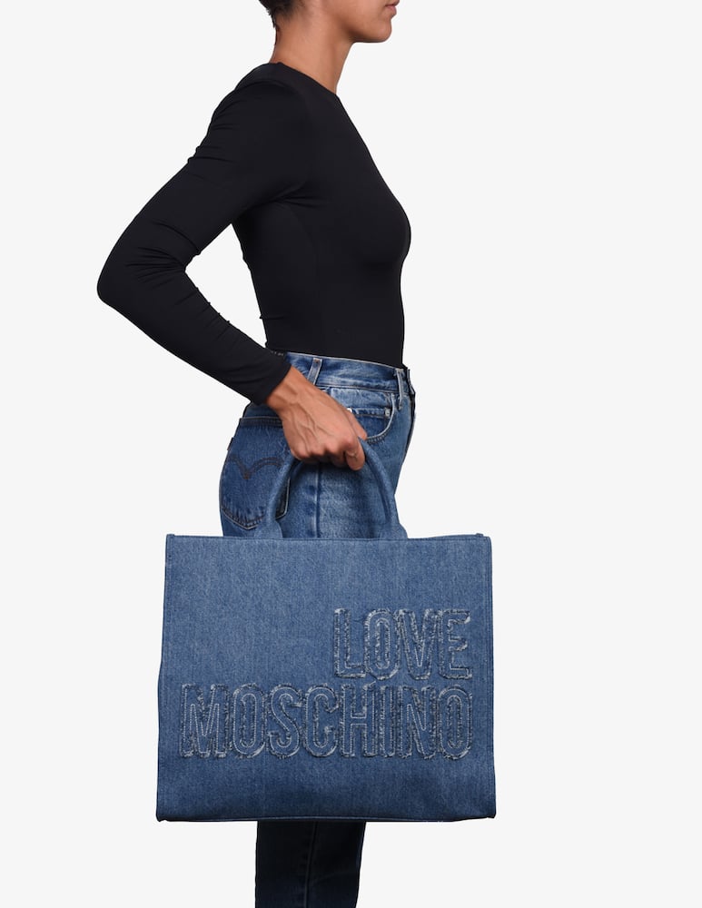 rinascente Love Moschino Borsa shopper di jeans