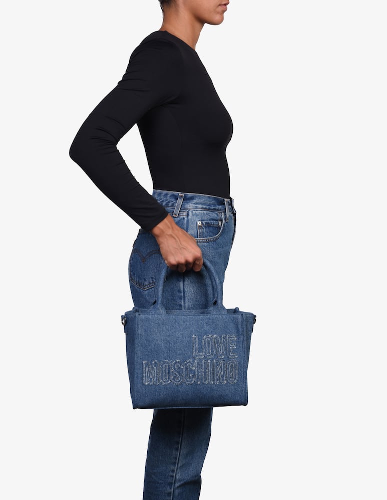 rinascente Love Moschino Borsa shopper di jeans