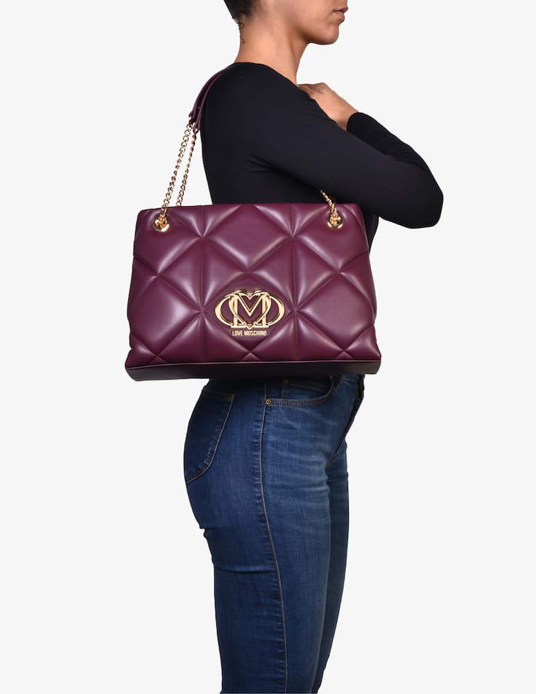 rinascente Love Moschino Patta quilted shoulder bag