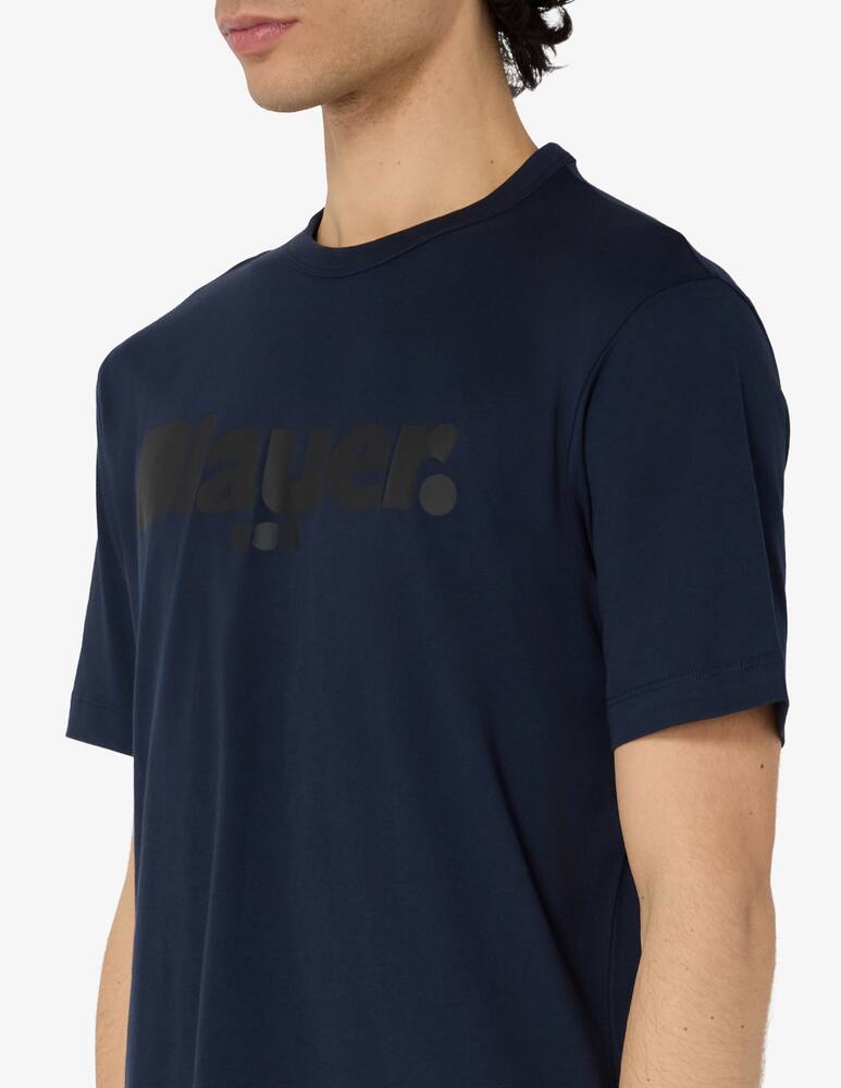 rinascente Blauer Maglietta logo grande Blauer