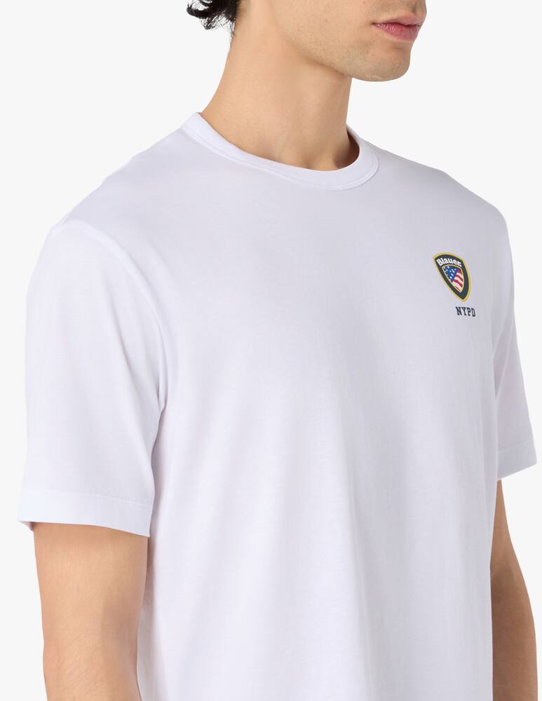 rinascente Blauer NYPD logo t-shirt