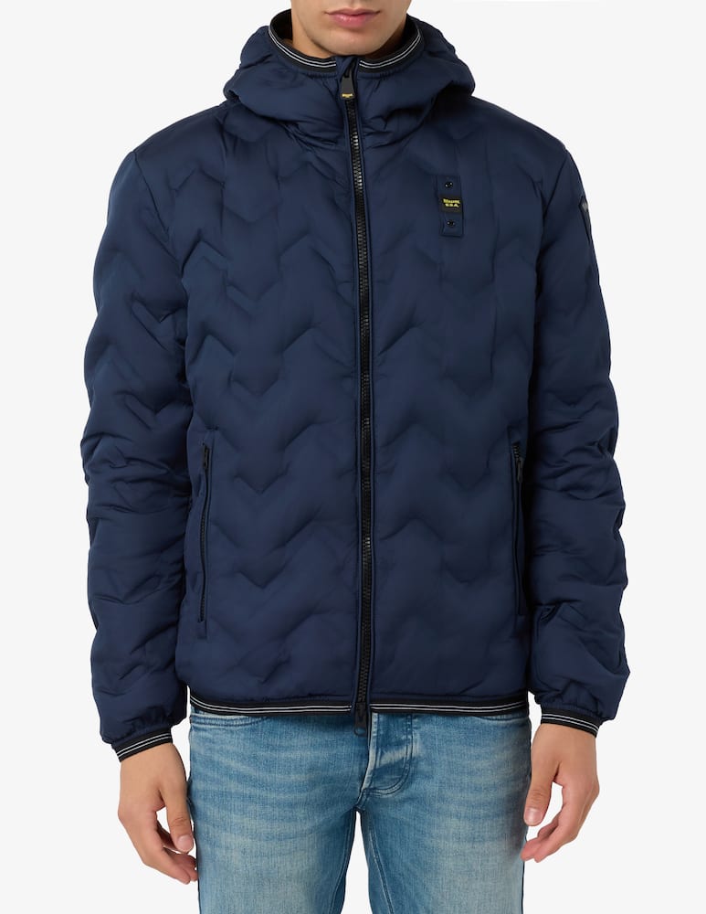 rinascente Blauer Wave quilted jacket