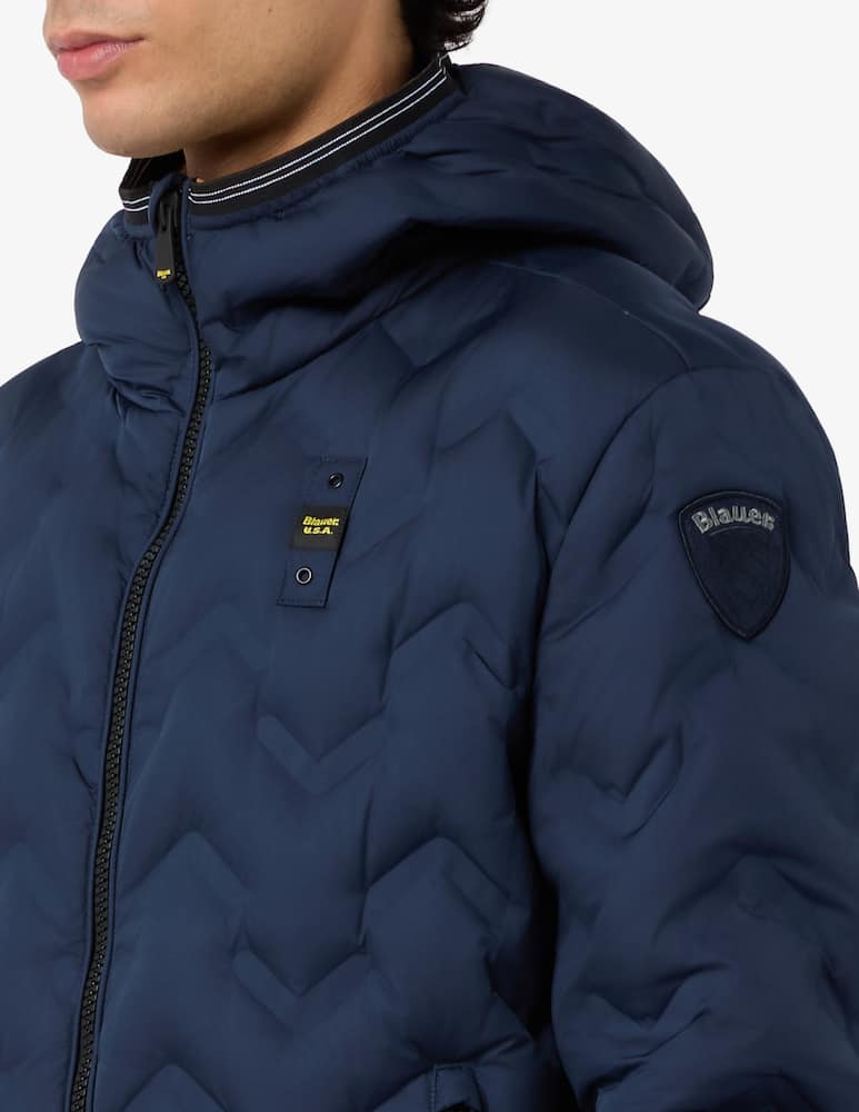 rinascente Blauer Wave quilted jacket
