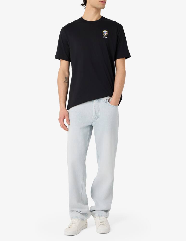 rinascente Blauer Logo crest t-shirt