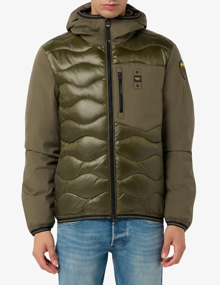 rinascente Blauer Giacca cappuccio Albert Wave