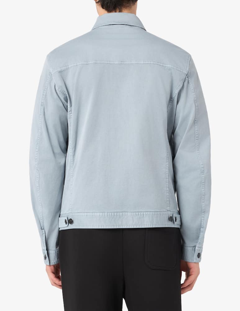 rinascente Blauer Mallon gabardine overshirt