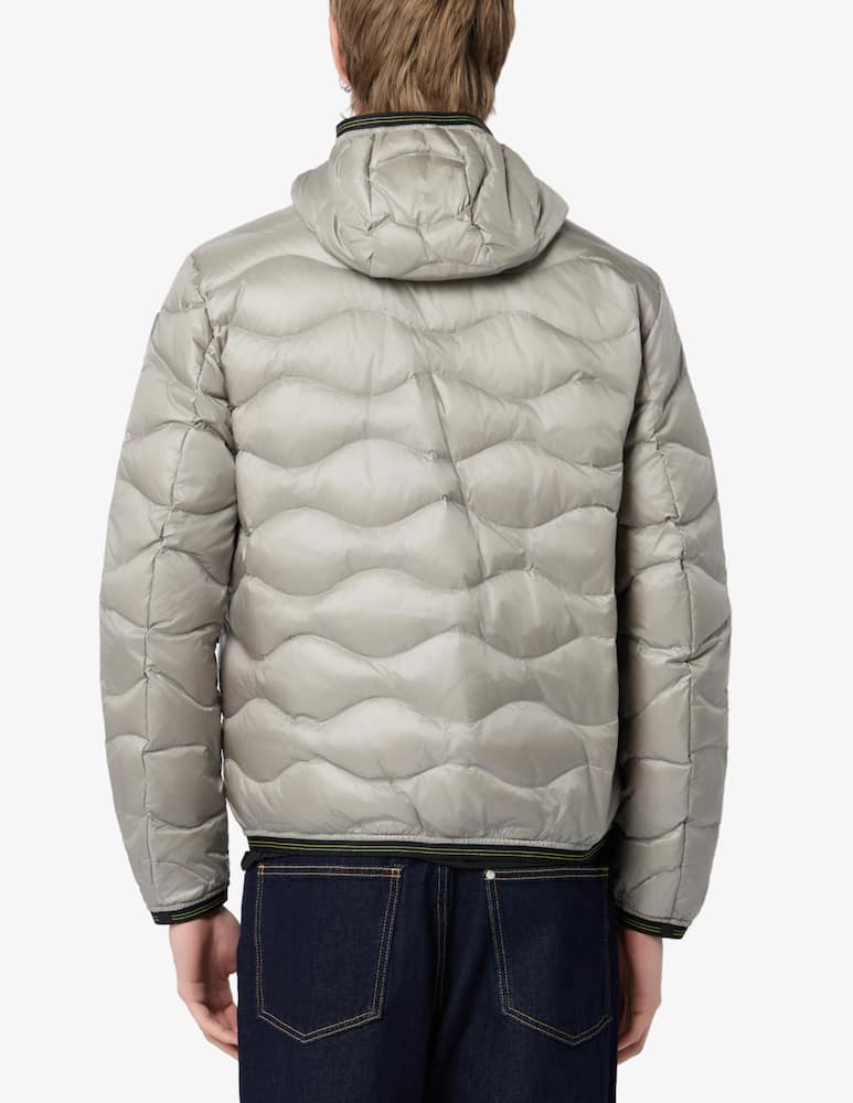 rinascente Blauer Wave nylon hooded jacket