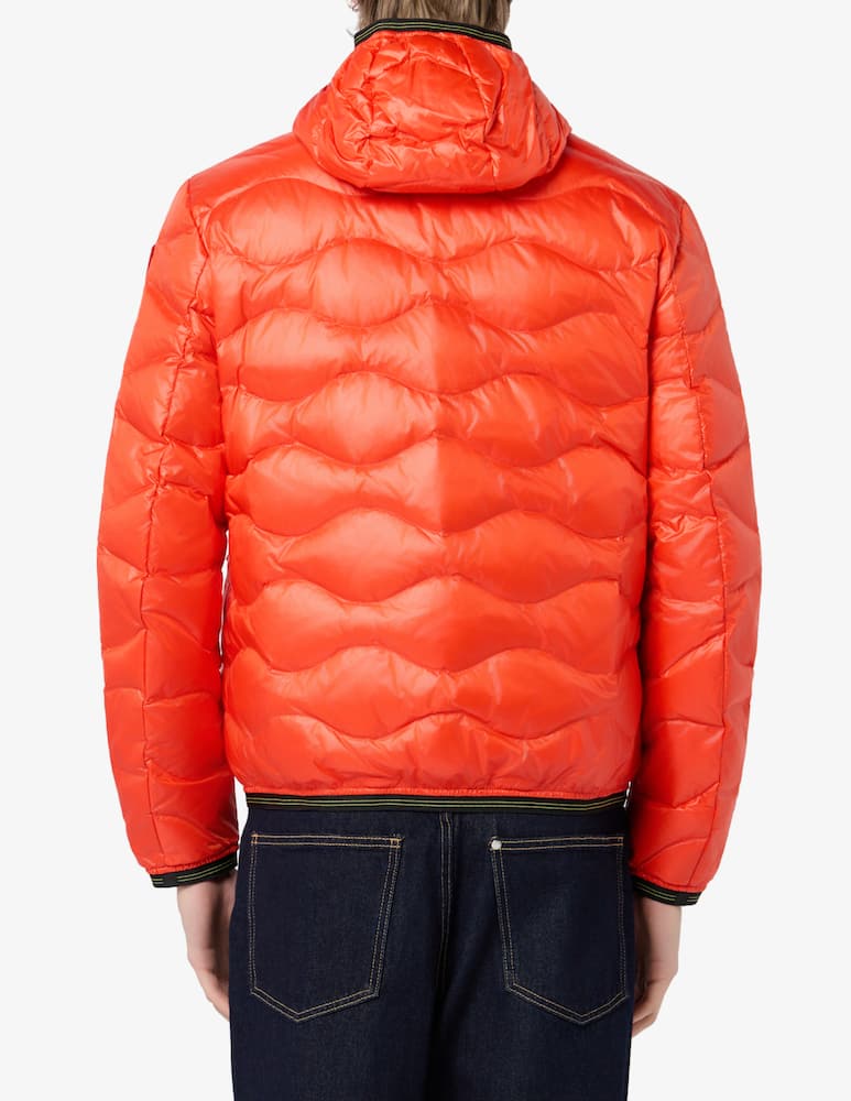 rinascente Blauer Wave quilted hooded jacket
